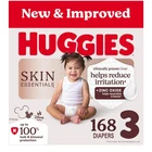 Huggies Size 3 Diapers 16-28 Lbs 168 Count Pack White Skin Essentials Baby New. Price: $89.99.