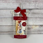 Hallmark Hanging Christmas Holder Metal New Holds Over 20 Cards Used. Price: $25.00.