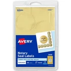Avery 5868 Notary Seal Labels, Gold, 2" Round, Pack Of 44 New. Price: $10.59.