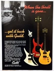 Guild X-79 S275 Guitar & SB-202 Bass 1982 Promo Poster Print Ad Pinup Clipping Used. Price: $7.99.