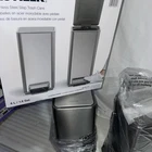 Kohler 6L Stainless Steel Step Trash Bin Soft-close Lid Durable Pack 2 Cans Open. Price: $59.99.