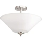 Progress Lighting Joy Collection 3-LIGHT Semi-flush Fixture Brushed Nickel White Open. Price: $27.05.