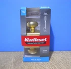 Kwikset Signature Sora Bed & Bath Privacy Door Knob Satin Brass 730SOK Trct 4 Cp Open. Price: $24.95.