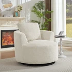 360 Swivel Fabric Upholstered Barrel Accent Chairs For Living Room Office New. Price: $309.99.