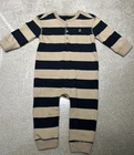 Baby Gap Black Brown Striped Infant One Piece Romper 12-18 Mos Nwot $39 New. Price: $26.00.