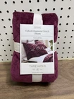 Standard Luxe Diamond Stitch Velvet Quilt Pillow Sham Berry Red - Threshold New. Price: $18.95.
