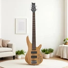 5-STRING Beginner P-style Electric Bass Guitar Set-natural Full Size Hh Pickups New. Price: $135.99.