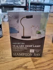 (1) New Hampton Bay 15 Leddesk Lamp, Black & Gold, On/off Touch Control Base. Price: $17.49.