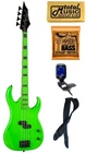 Dean Custom Bass, Nuclear Green, Czone Ng, Bundle New. Price: $349.00.