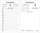 At-a-glance 2026 Desk Calendar Refill, Daily, 3-1/2" X 6, Standard Red New. Price: $16.99.