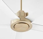Quorum Revel 80" Ceiling Fan, Studio White And Aged Brass 80805-808 Patio New. Price: $637.00.