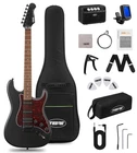 Electric Guitar 39 Full Size Hss Pickup Stratocaster Kit Satin Black Tostar Capo New. Price: $209.99.
