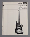 Fender Bass Vi Guitar Replacement Parts List & Schematics Diagrams - Rare 70S Good. Price: $39.42.