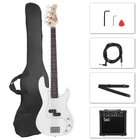 Glarry Full Size Electric Bass Guitar Beginner Kit 4 39"RIGHT Handed, White New. Price: $162.99.