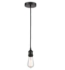 (2) Niob Innovations Lighting Edison Mini Pendant Light, Matte Black 616-1P-BK Open. Price: $34.99.
