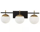 George Kovacs Alluria 3-LIGHT Weathered Black W/ Autumn Gold Accents Bath Open. Price: $189.00.