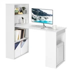 Costway Computer Desk Writing Workstation Office W/6-TIER Storage Shelves White New. Price: $99.99.