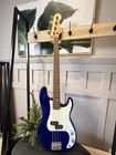 Squier By Fender Affinity Precision Bass Used Poplar Body Metallic Blue. Price: $354.28.
