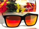 New Maui Jim Cruzem Matte Black Polarized Lava Ruby Sunglass RM864-02A. Price: $196.88.