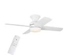 Cardiff 42 In. Matte White Flush Mount Standard Indoor Ceiling Fan With Ad Open. Price: $36.07.