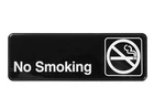 Winco - 3" X 9" Durable Plastic Stick On No Smoking Symbol Sign Black & White New. Price: $6.99.