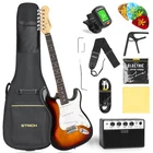 Strich Electric Guitar Beginner Kit Full Size SST-S10 Sunburst Pick Up New. Price: $168.99.