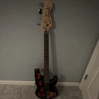 Squier Precision Bass Electric Guitar Sunburst 4 String W/ Strap Used. Price: $217.00.