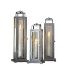 Evergreen Led Tower Lantern 3-PACK Gray Steel Frame Tapered Candle Open. Price: $34.99.
