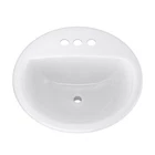 Proflo PF194RWH Rockaway 19" Circular Vitreous China Drop - White Open. Price: $53.99.