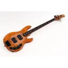 Sterling Stingray RAY34 Hh Poplar Burl Top Bass Guitar Amber 197881415815 Ob Used. Price: $799.99.
