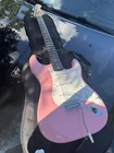 Squier Stratocaster-style Electric Guitar Pink Solid Body 6-STRING Rh Gig Bag Used. Price: $300.00.