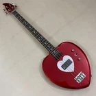 Red 4-STRING Bass, Electric Guitar, Chrome Hardware, Fast Shipping From The Us New. Price: $179.90.