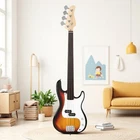 4-STRING Beginner Fretless Electric Bass Guitar Set P-style Bag Sunburst New. Price: $106.99.