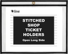 Stitched Shop Ticket Holders, Both Sides Clear, Open Long Side, 11 X 8.5 Inches, New. Price: $32.71.