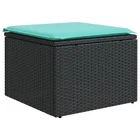Patio Stool With Cushion Ottoman Seating Poly Rattan Brown/gray/black Vidaxl New. Price: $64.99.