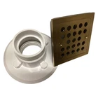 Signature Hardware 478500 Menlo Square Shower Drain - Brushed Gold Open. Price: $39.90.