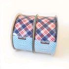 Lot Of Kirkland Wire-edged Ribbon 2.5" Wide 50 Yard Roll Patriotic Plaid New. Price: $19.95.
