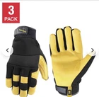 Wells Lamont, 3-PAIR Men's Hydrahyde Leather Work Glove New. Price: $52.00.