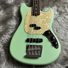 Fender American Performer Mustang Bass- Satin Surf Green Used Guitar. Price: $1643.16.