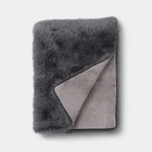 Faux Fur Throw Blanket Gray - Threshold Open. Price: $13.11.