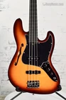 New Fender Limited Edition Suona Jazz Bass Thinline Violin Burst W/case Open. Price: $3099.99.