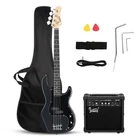 Glarry Full Size Electric Bass Guitar Beginner Kit 4 39"RIGHT Handed, Grey New. Price: $182.99.