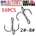 50PCS Treble Hooks Triple Fishing Sharp For Freshwater Saltwater 2-6# New. Price: $8.39.