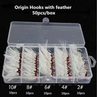 50PCS 2X Strong Fishing Treble Hooks W/ Feather Dressed 2/4/6/8/10# Tackle Usa New. Price: $14.35.