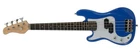 B-stock Zenison Left Handed Electric Bass Guitar 36" Children's Mini Sized Blue Open. Price: $79.99.