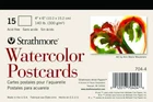 Strathmore 704-4 Blank Watercolor Postcard Pad Of 15, 140LB Cold Pressed, 4"X 6" New. Price: $20.68.