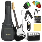 Strich Electric Guitar Beginner Kit 39" Full Size SST-S10 Black New. Price: $168.99.