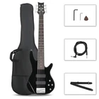 Glarry Full Size Gib 6 String H-h Pickup Electric Bass Guitar Bag Strap New. Price: $95.99.