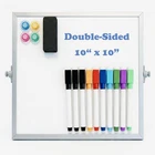 Small Dry Erase With Stand, 10" X Double-sided Desktop Whiteboard, Inc New. Price: $15.85.