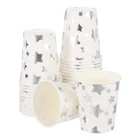 50 Pack Disposable Paper Cups 9 Oz Party Decorative Silver Star New. Price: $21.31.